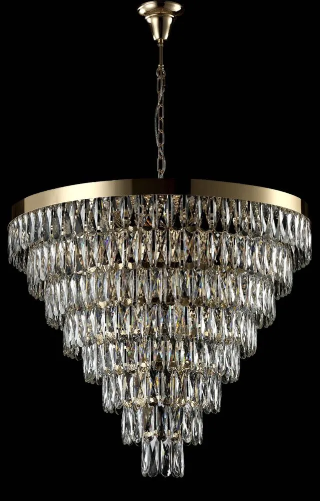 ✔️Люстра Crystal Lux ABIGAIL SP22 D820 GOLD/TRANSPARENT купить за 550 000 тенге в Казахстане г. Астане, Алмате, Караганде