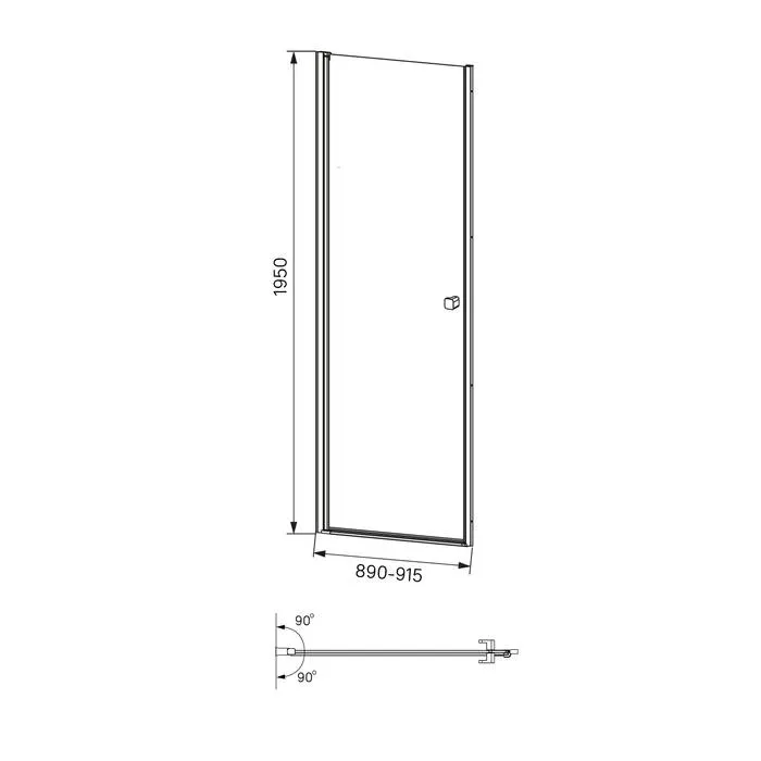 ✔️Душевая дверь в нишу IDDIS RAY6CP9i69 90 см купить за 119 000 тенге в Казахстане г. Астане, Алмате, Караганде