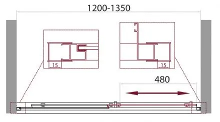 ✔️Душевая дверь в нишу BelBagno Unique UNIQUE-BF-1-120/135-C-Cr купить за 165 200 тенге в Казахстане г. Астане, Алмате, Караганде