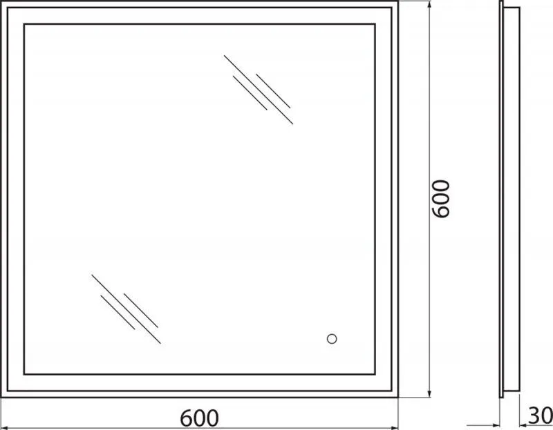 ✔️Зеркало  BelBagno  SPC-GRT-600-600-LED-TCH купить за 67 100 тенге в Казахстане г. Астане, Алмате, Караганде