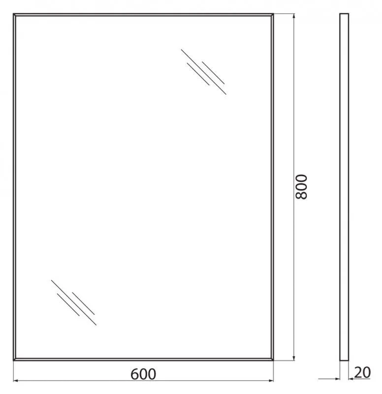 ✔️Зеркало  BelBagno  SPC-AL-600-800 купить за 42 900 тенге в Казахстане г. Астане, Алмате, Караганде