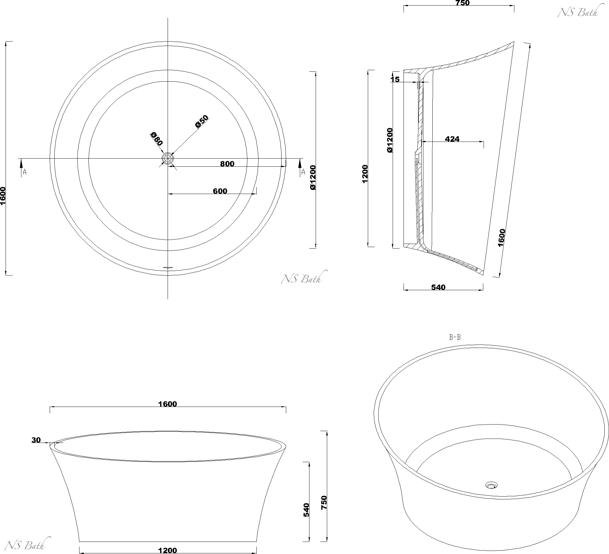 ✔️Ванна NS Bath NSB-16000 купить за 5 498 900 тенге в Казахстане г. Астане, Алмате, Караганде