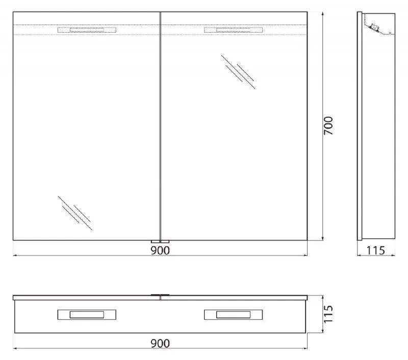 ✔️Зеркальный шкаф BelBagno  SPC-2A-DL-BL-900 купить за 314 600 тенге в Казахстане г. Астане, Алмате, Караганде