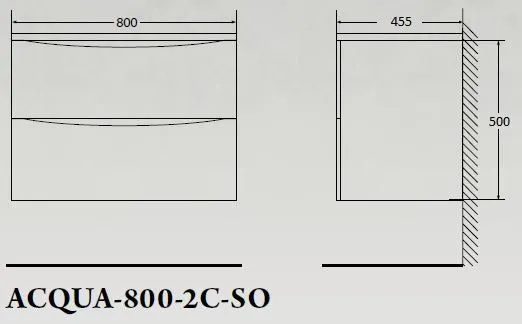 ✔️Тумба с раковиной подвесная BelBagno ACQUA ACQUA-800-2C-SO-RNG купить за 238 100 тенге в Казахстане г. Астане, Алмате, Караганде