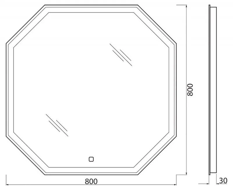 ✔️Зеркало  BelBagno  SPC-OTT-800-800-LED-TCH купить за 87 900 тенге в Казахстане г. Астане, Алмате, Караганде