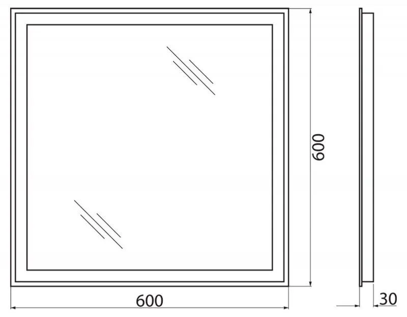 ✔️Зеркало  BelBagno  SPC-GRT-600-600-LED-BTN купить за 62 900 тенге в Казахстане г. Астане, Алмате, Караганде