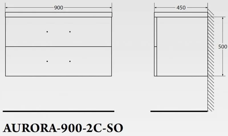 ✔️Тумба с раковиной подвесная BelBagno AURORA AURORA-900-2C-SO-BO купить за 187 500 тенге в Казахстане г. Астане, Алмате, Караганде