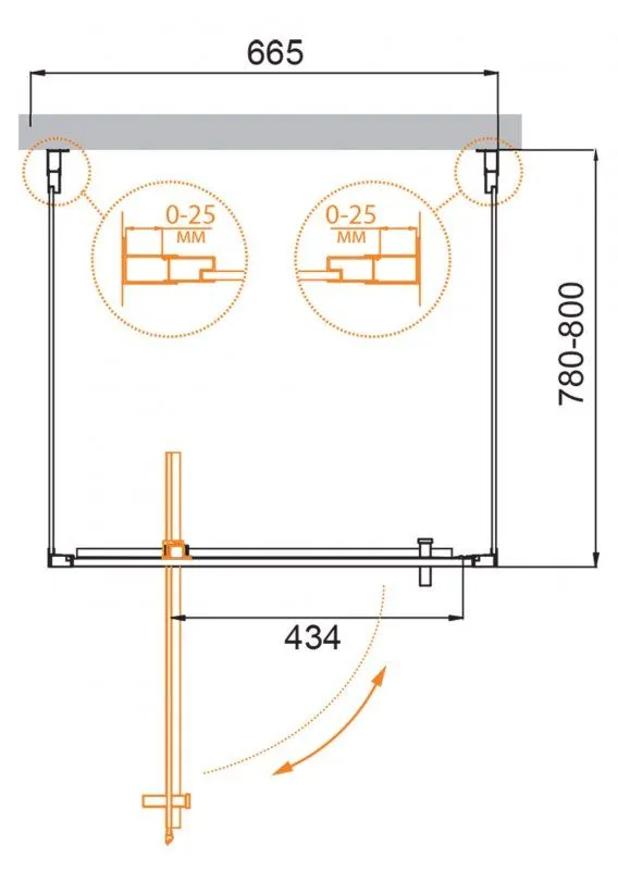 ✔️Душевой уголок Cezares Molveno MOLVENO-BA2-70/80-C-Cr-IV купить за 413 900 тенге в Казахстане г. Астане, Алмате, Караганде