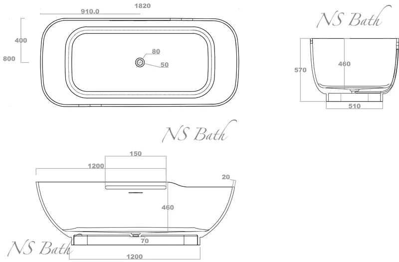 ✔️Ванна NS Bath NSB-1880 купить за 2 913 300 тенге в Казахстане г. Астане, Алмате, Караганде