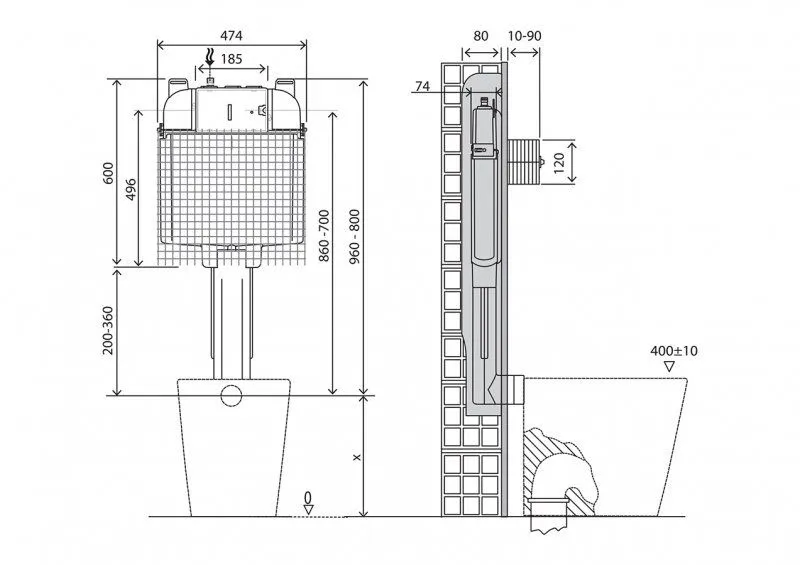 ✔️Бачок скрытого монтажа BelBagno BB025-CS купить за 83 700 тенге в Казахстане г. Астане, Алмате, Караганде