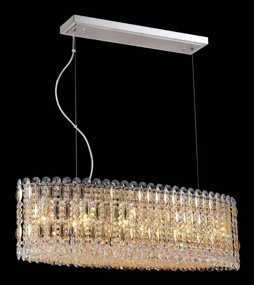 ✔️Подвесной светильник Crystal Lux LIRICA SP10 L900 CHROME/GOLD-TRANSPARENT купить за 459 500 тенге в Казахстане г. Астане, Алмате, Караганде