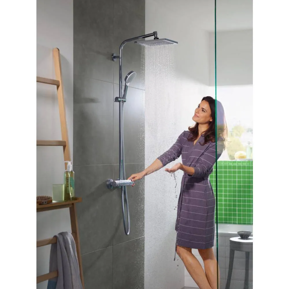 ✔️Душевая система Hansgrohe Crometta Е 240 1jet Showerpipe 27271000 купить за 263 000 тенге в Казахстане г. Астане, Алмате, Караганде