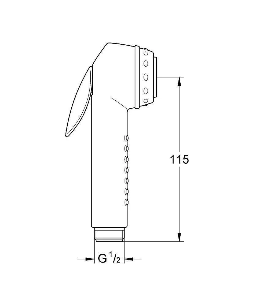 ✔️Гигиенический душ Grohe 28020F00 купить за 10 800 тенге в Казахстане г. Астане, Алмате, Караганде