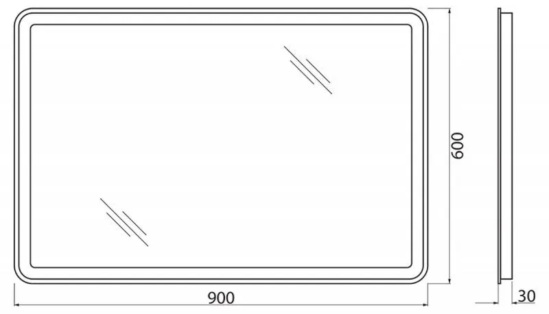 ✔️Зеркало  BelBagno  SPC-MAR-900-600-LED-BTN купить за 73 900 тенге в Казахстане г. Астане, Алмате, Караганде