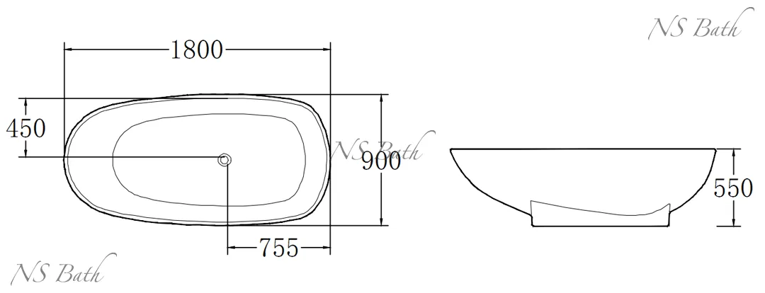 ✔️Ванна NS Bath NSB-18900 купить за 2 891 500 тенге в Казахстане г. Астане, Алмате, Караганде