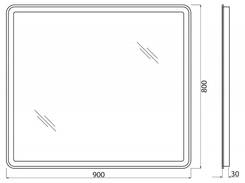 ✔️Зеркало  BelBagno  SPC-MAR-900-800-LED-BTN купить за 82 500 тенге в Казахстане г. Астане, Алмате, Караганде