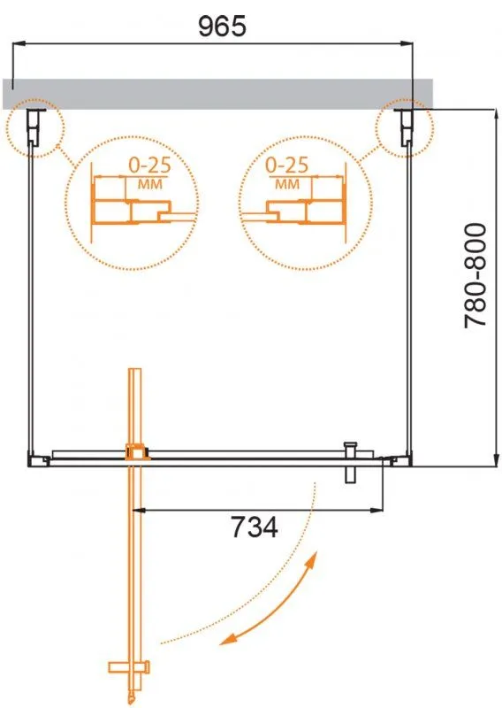 ✔️Душевой уголок Cezares Molveno MOLVENO-BA2-100/80-C-Cr-IV купить за 439 600 тенге в Казахстане г. Астане, Алмате, Караганде