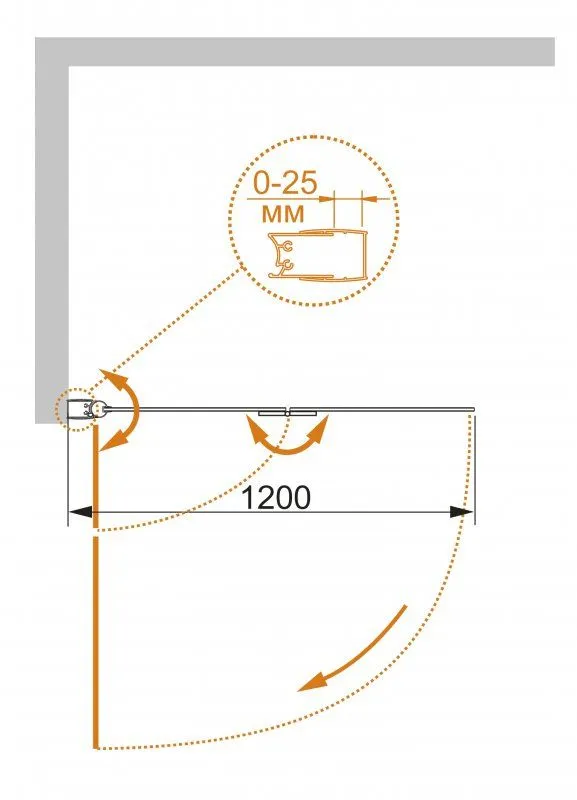 ✔️Шторка на ванну Cezares Eco ECO-O-V-21-120/140-P-Cr-R купить за 169 000 тенге в Казахстане г. Астане, Алмате, Караганде