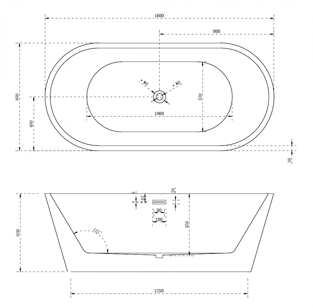 ✔️Акриловая ванна  ABBER AB9203-1.6 купить за 483 800 тенге в Казахстане г. Астане, Алмате, Караганде