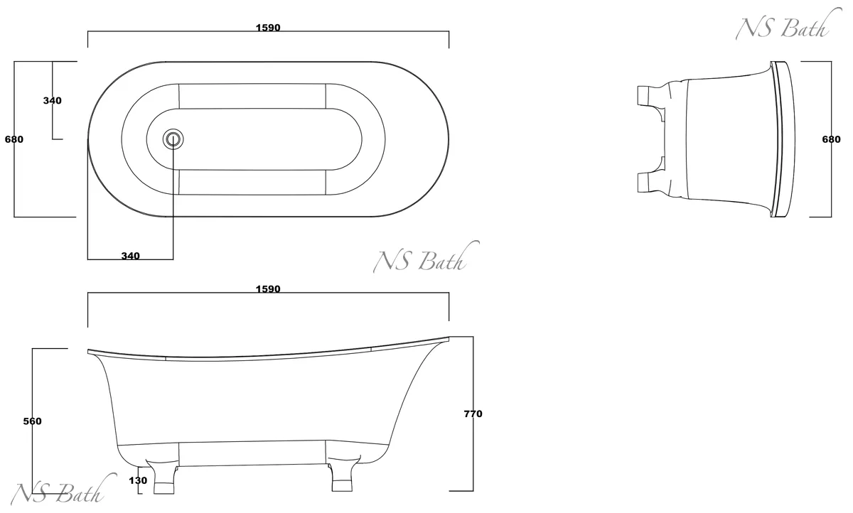 ✔️Ванна NS Bath NSB-16680 купить за 2 549 100 тенге в Казахстане г. Астане, Алмате, Караганде