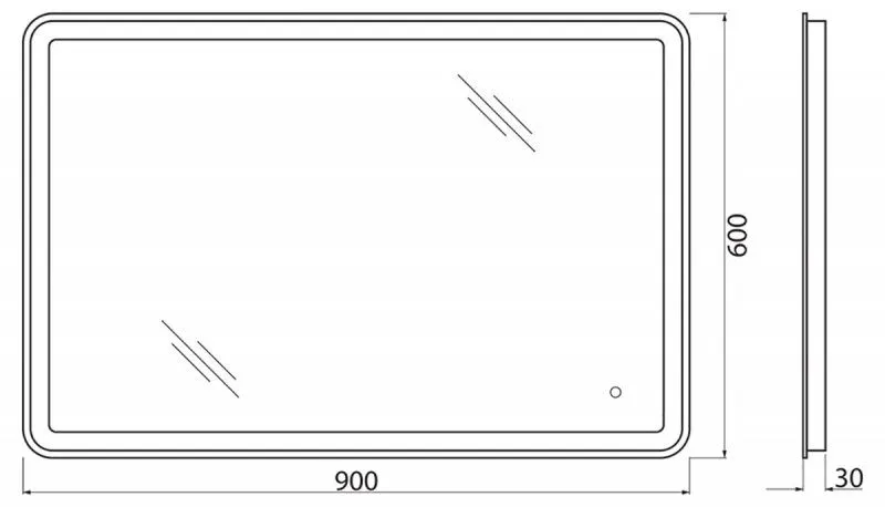 ✔️Зеркало  BelBagno  SPC-MAR-900-600-LED-TCH купить за 78 200 тенге в Казахстане г. Астане, Алмате, Караганде