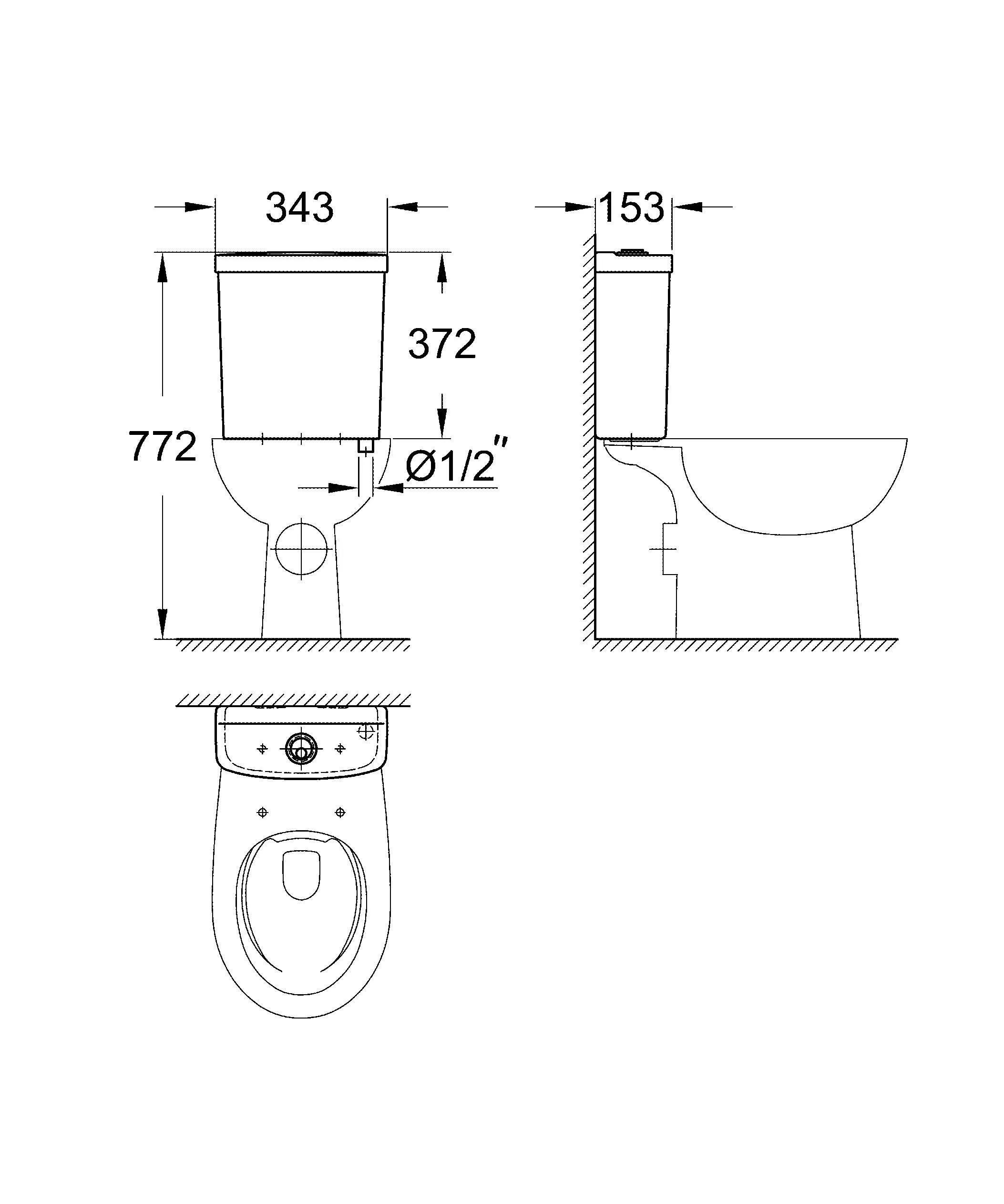 ✔️Смывной бачок для унитаза Grohe Bau Ceramic 39436000 купить за 59 100 тенге в Казахстане г. Астане, Алмате, Караганде