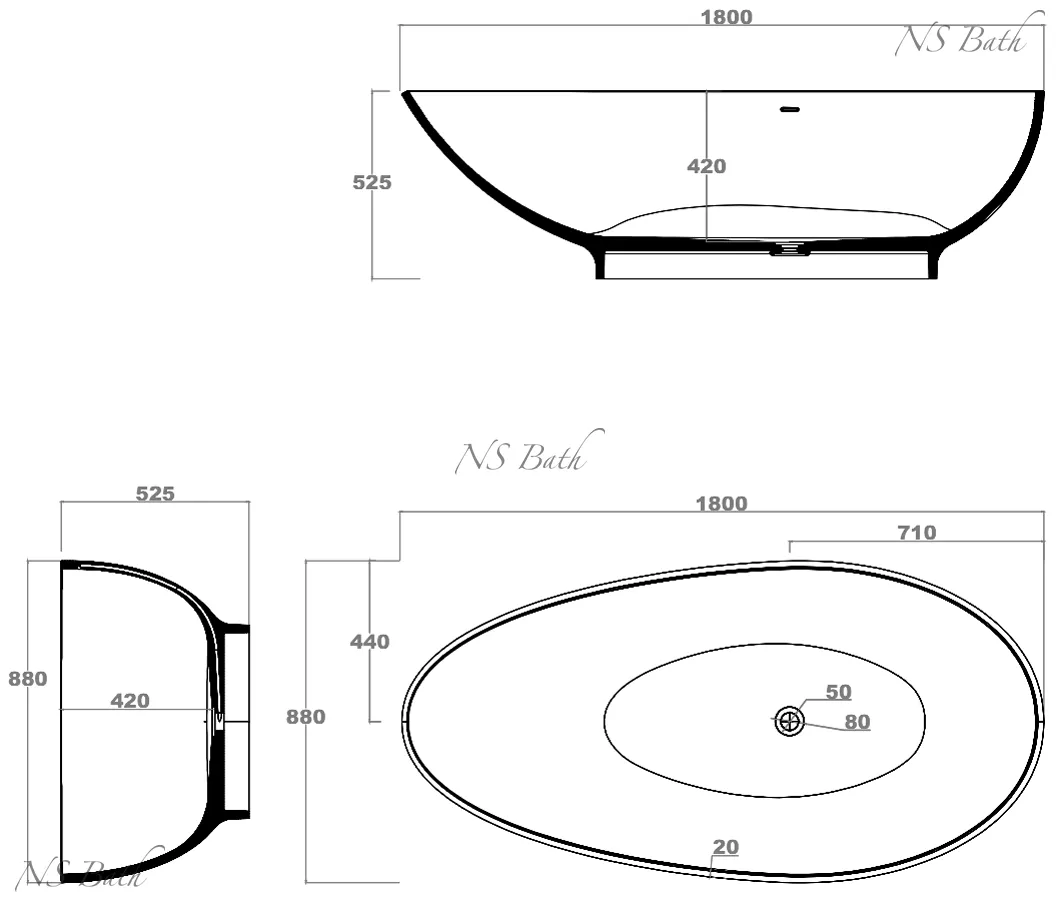 ✔️Ванна NS Bath NSB-18880 купить за 2 767 600 тенге в Казахстане г. Астане, Алмате, Караганде