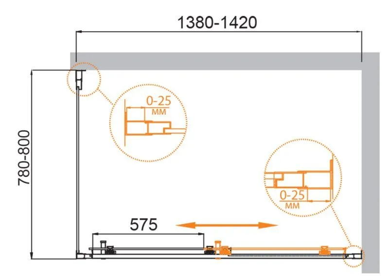 ✔️Душевой уголок Cezares Molveno MOLVENO-AH-11-140/80-C-Cr-IV купить за 370 500 тенге в Казахстане г. Астане, Алмате, Караганде