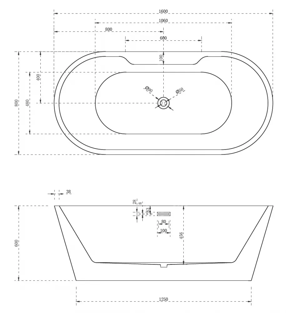 ✔️Акриловая ванна  ABBER AB9299-1.6 купить за 502 000 тенге в Казахстане г. Астане, Алмате, Караганде