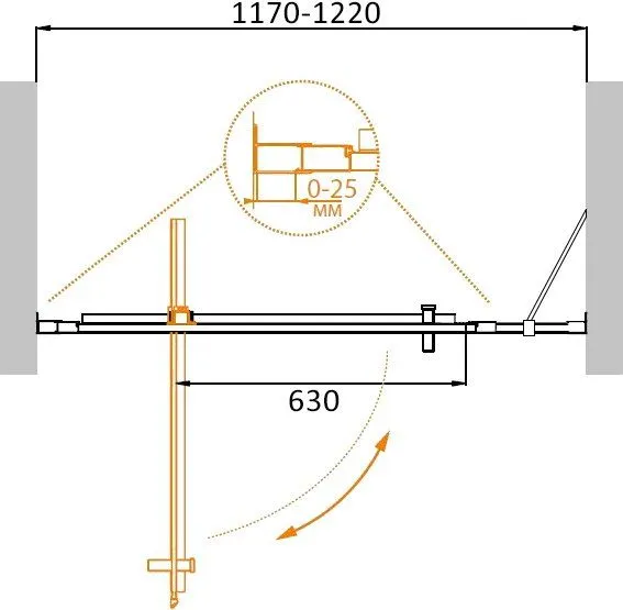 ✔️Душевая дверь в нишу Cezares Molveno MOLVENO-BA-11-90+30-C-Cr-IV купить за 294 200 тенге в Казахстане г. Астане, Алмате, Караганде