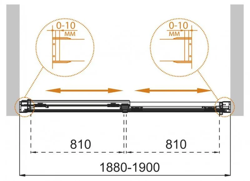 ✔️Шторка на ванну Cezares Tandem-Soft TANDEM-SOFT-VF-2-190/145-C-Cr-IV купить за 364 400 тенге в Казахстане г. Астане, Алмате, Караганде