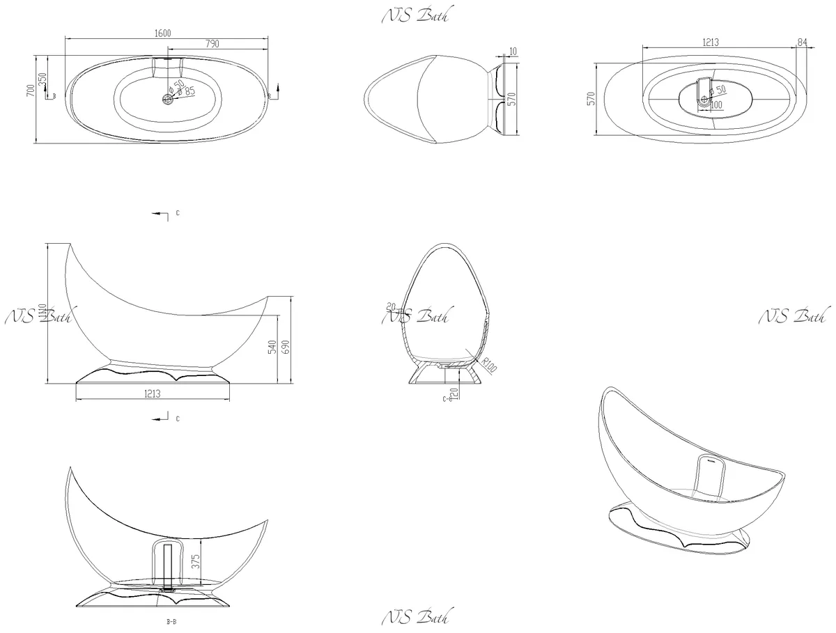 ✔️Ванна NS Bath NSB-16700 купить за 4 005 800 тенге в Казахстане г. Астане, Алмате, Караганде