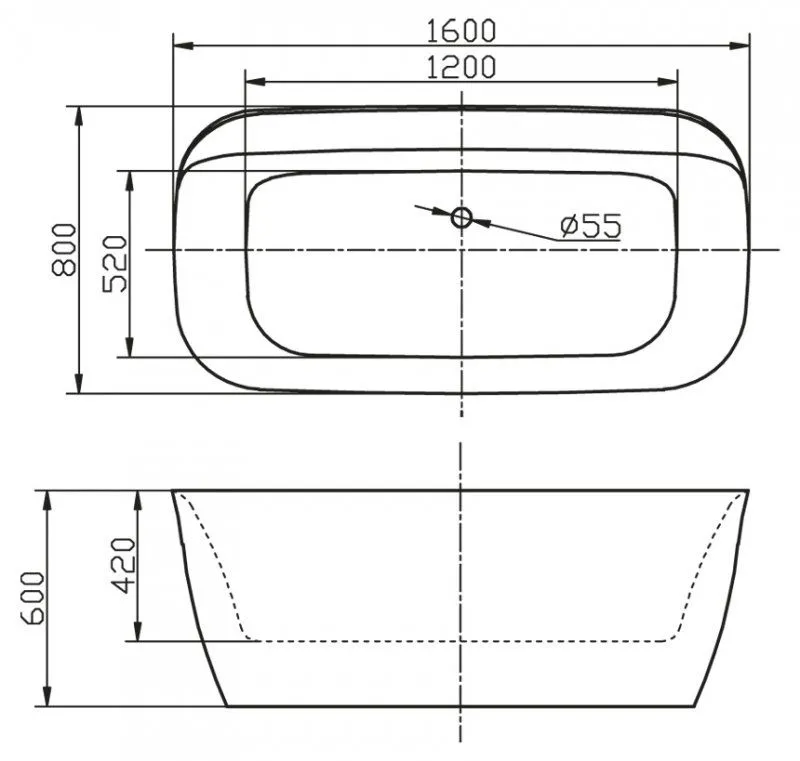 ✔️Акриловая ванна отдельностоящая BelBagno BB303 купить за 922 200 тенге в Казахстане г. Астане, Алмате, Караганде