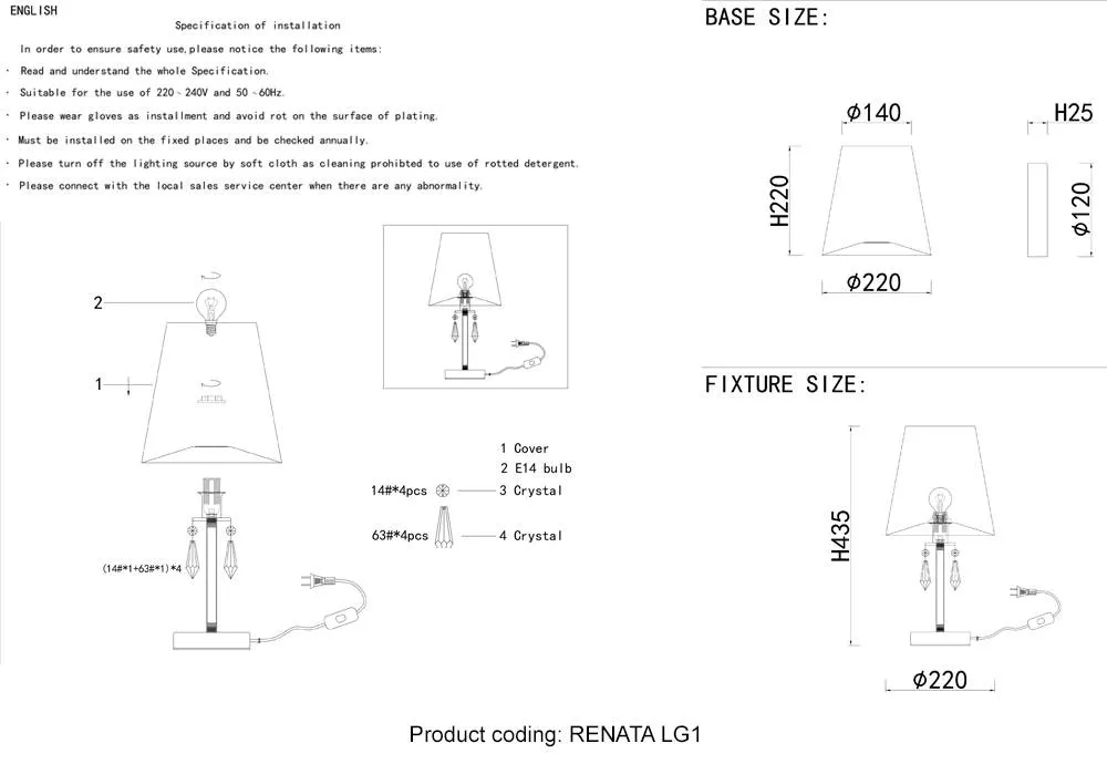✔️Настольная лампа Crystal Lux RENATA LG1 SILVER купить за 37 300 тенге в Казахстане г. Астане, Алмате, Караганде
