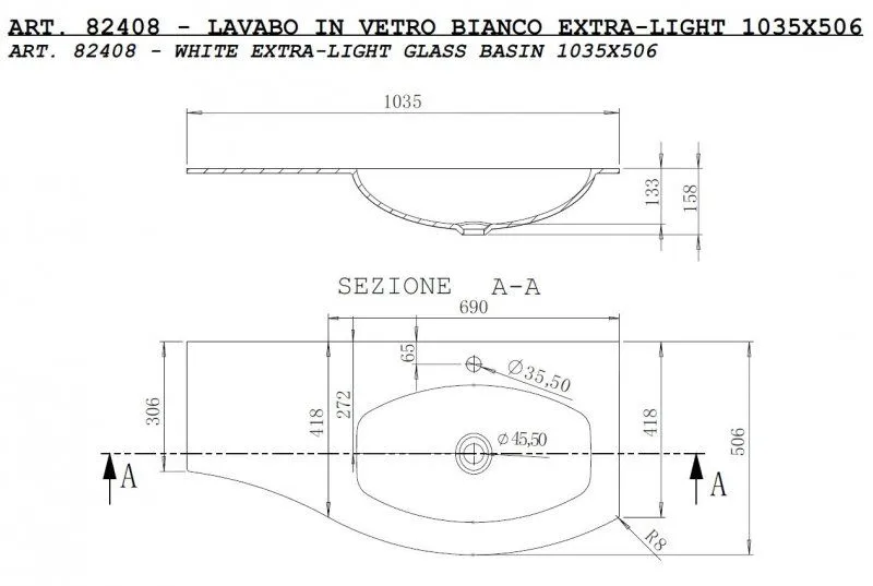 ✔️Раковина Cezares 82409 купить за 154 100 тенге в Казахстане г. Астане, Алмате, Караганде