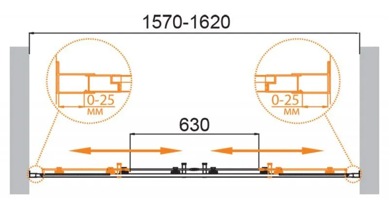 ✔️Душевая дверь в нишу Cezares Molveno MOLVENO-BF-2-160-C-Cr-IV купить за 287 800 тенге в Казахстане г. Астане, Алмате, Караганде