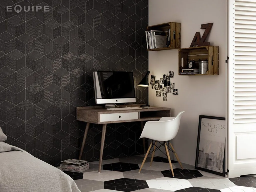 ✔️Керамическая плитка Equipe Rhombus Wall Dark Grey 15,2х26,3 купить за  в Казахстане г. Астане, Алмате, Караганде