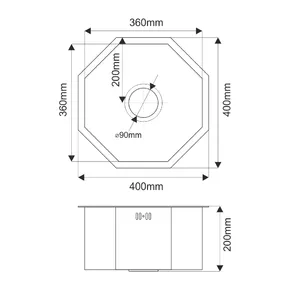 ✔️Кухонная мойка MELANA D400BR, медь купить за  в Казахстане г. Астане, Алмате, Караганде