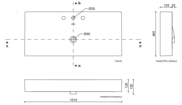 ✔️Раковина Cezares  TC06011 купить за  в Казахстане г. Астане, Алмате, Караганде